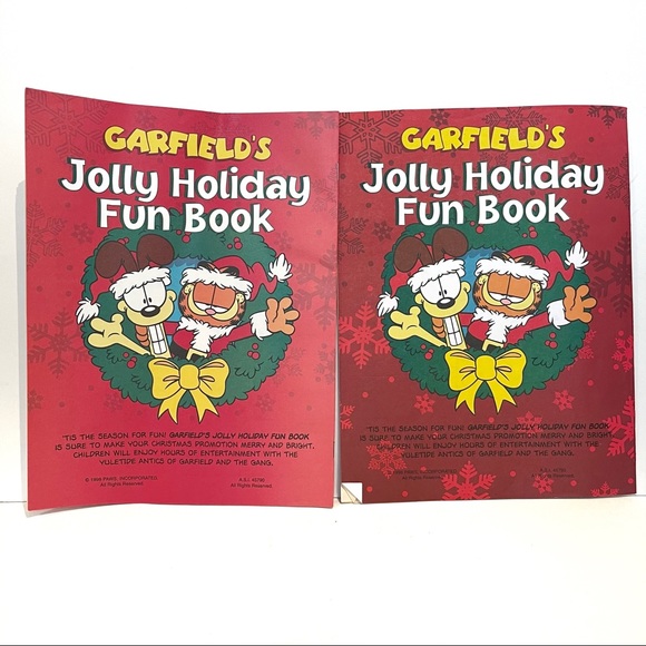 Vintage 1998 Garfield Promotional Christmas Colouring Book Holiday Fun Games Kid - Picture 2 of 7